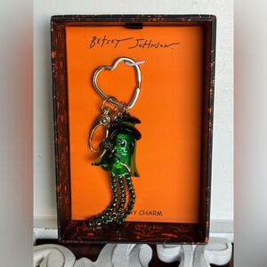 Betsey Johnson Green Witch Keychain NWT